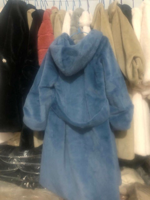 Hooded Winter New 2020 Fur Outerwear Female Fashion Plus Size Solid Long Fur Coat High-end Warm Mink Fur Jacket Coat Women Park
