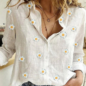 Spring Summer Birds Printed Women's Shirts White Casual Long Sleeve Female Office Shirt Loose Plus Size 5XL Ladies Tops 2020