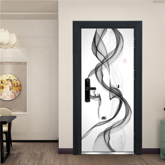 Creative 3D Door Sticker 95x215cm/Custom Size Self Adhesive Wallpaper On the Doors DIY Renovation Waterproof Poster For Bedroom