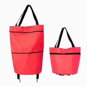 NEW Folding Bags wheels on Trolley Lightweight Grocery Shopping Foldable Shopper