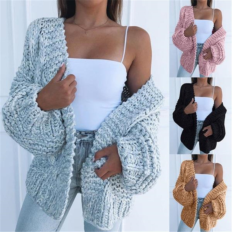 Spring Sweater Women 2020 Plus Size Knitted Fashion Sweater Jacket Black Cotton Cardigan Female Casual Korean Cardigan Sweaters