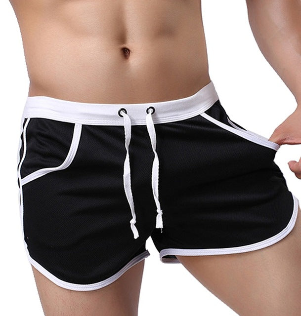 2020 Fashion Male Shorts Quick Dry Summer Men's Beach Shorts Casual Swim Black Household G Pocket Straps Inside Trunks Man Short