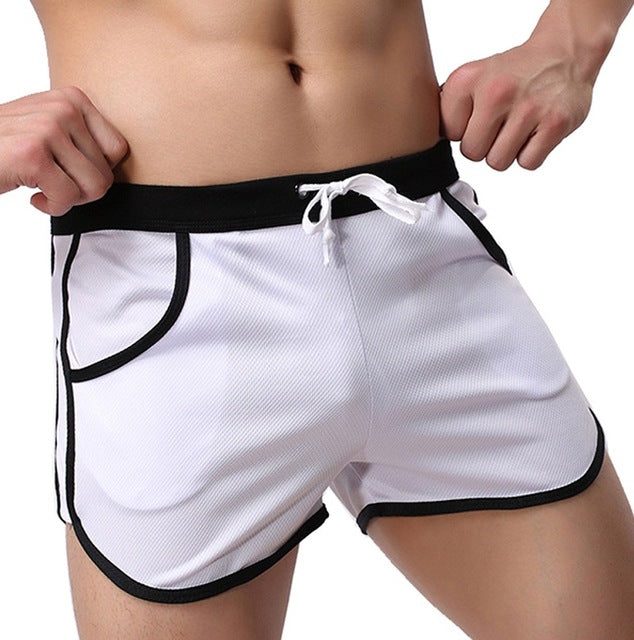 2020 Fashion Male Shorts Quick Dry Summer Men's Beach Shorts Casual Swim Black Household G Pocket Straps Inside Trunks Man Short