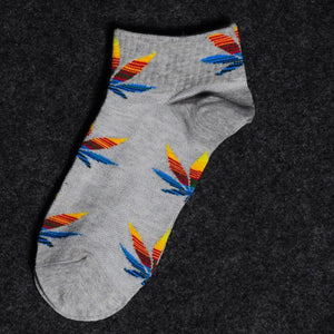 spring and autumn casual long paragraph weed boat socks Fashion comfortable high quality cotton socks  leaf maple leaves